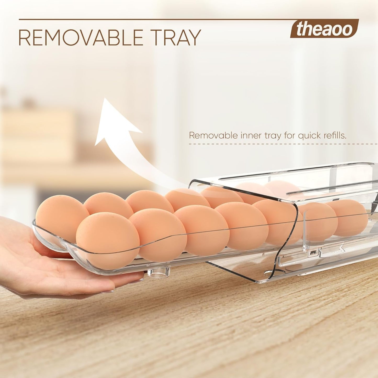๐ฅ Keep Your Eggs Fresh & Organized โ Premium Egg Organizer Tray for Fridge & Kitchen Storage!