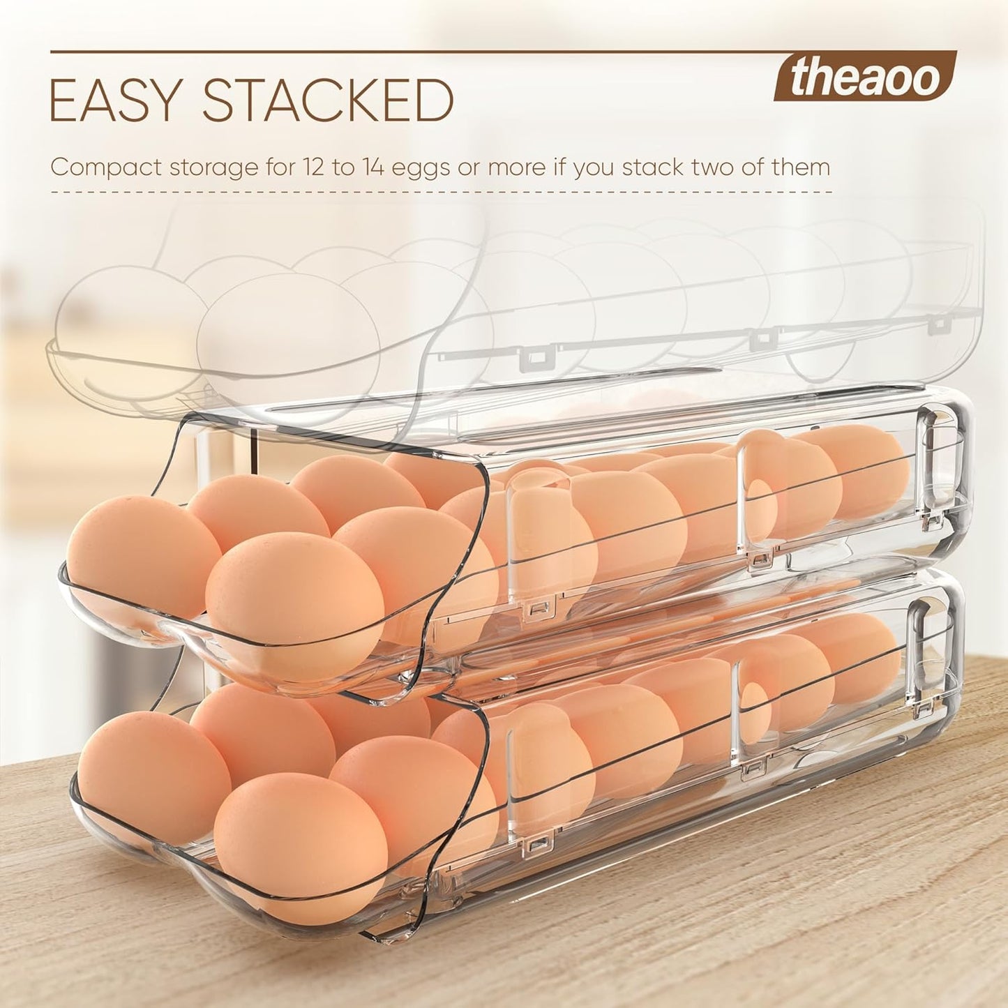 ๐ฅ Keep Your Eggs Fresh & Organized โ Premium Egg Organizer Tray for Fridge & Kitchen Storage!
