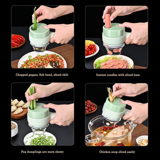 Revolutionize Your Kitchen with the Electric Vegetable Cutter Set – Chop, Slice & Blend in Seconds!