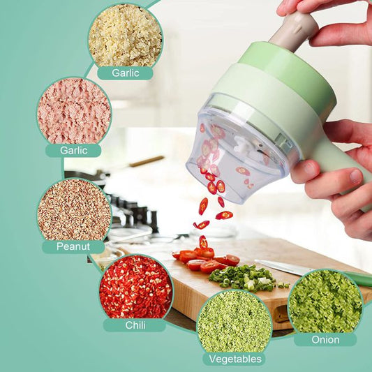 Revolutionize Your Kitchen with the Electric Vegetable Cutter Set – Chop, Slice & Blend in Seconds!