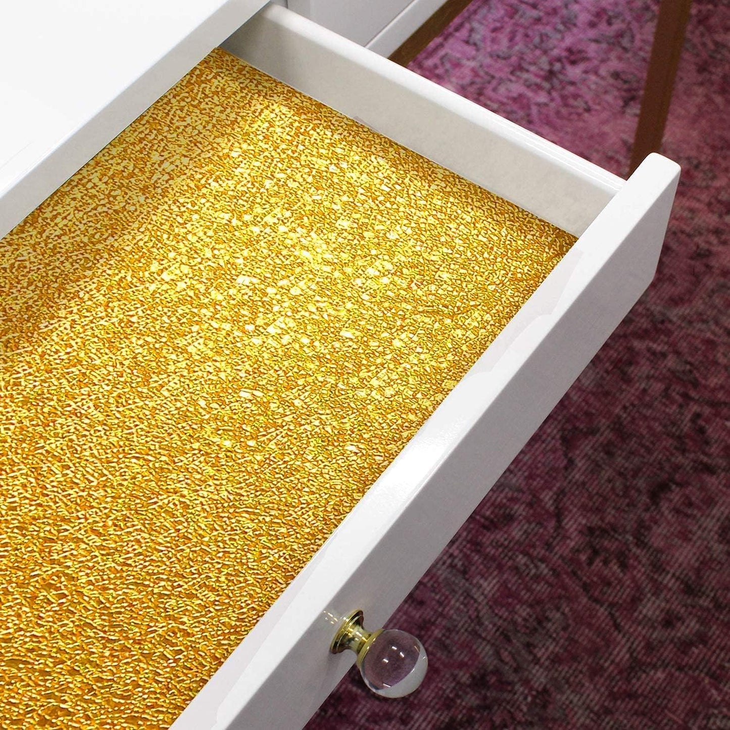 Transform Your Space with Waterproof Golden Aluminium Foil – Perfect for Kitchens, Cabinets & Home Makeovers!