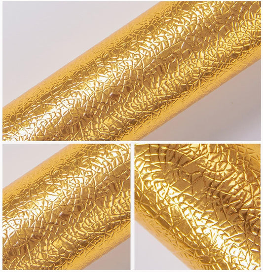 Transform Your Space with Waterproof Golden Aluminium Foil – Perfect for Kitchens, Cabinets & Home Makeovers!