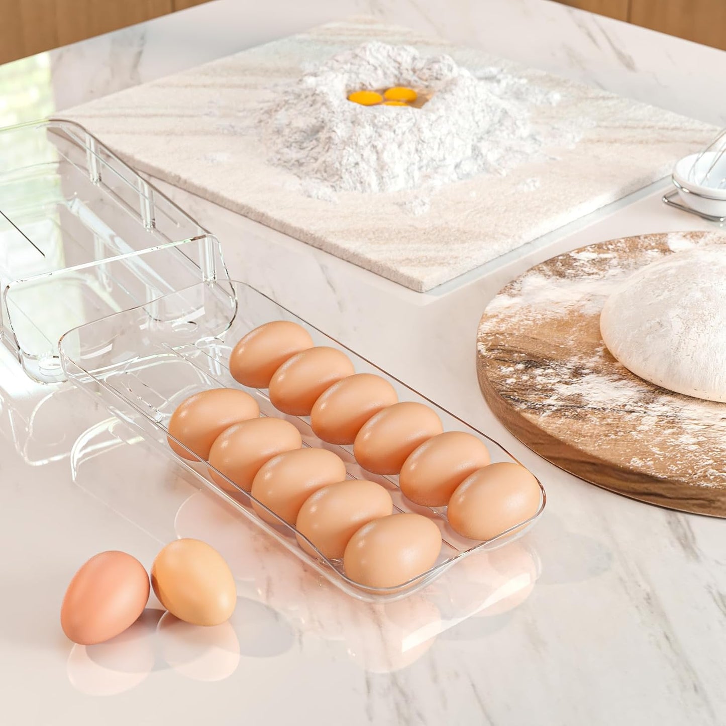 🥚 Keep Your Eggs Fresh & Organized – Premium Egg Organizer Tray for Fridge & Kitchen Storage!