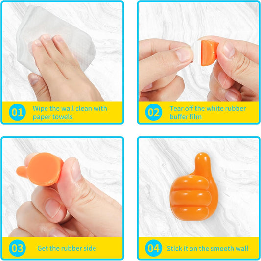 Organize Smarter with Silicon Finger Hooks – Cute, Strong & Space-Saving Solution for Cables, Keys & More!