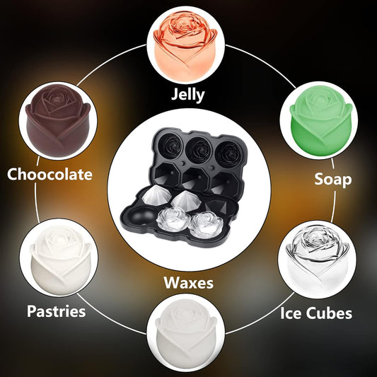 Create Beautiful Moments with the Flower Ice Cube Tray – Premium Silicone Mold for Drinks, Parties & Home Decor!