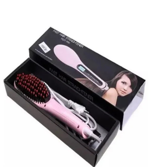 Fast HQT-906 Hair Straightener Brush – Instant Heat, Frizz-Free Shine, Salon Look at Home!