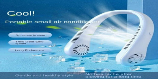Portable Neck Fan Air Cooler & Purifier… Adjustable 3 Speed And Rechargeable (random Color )