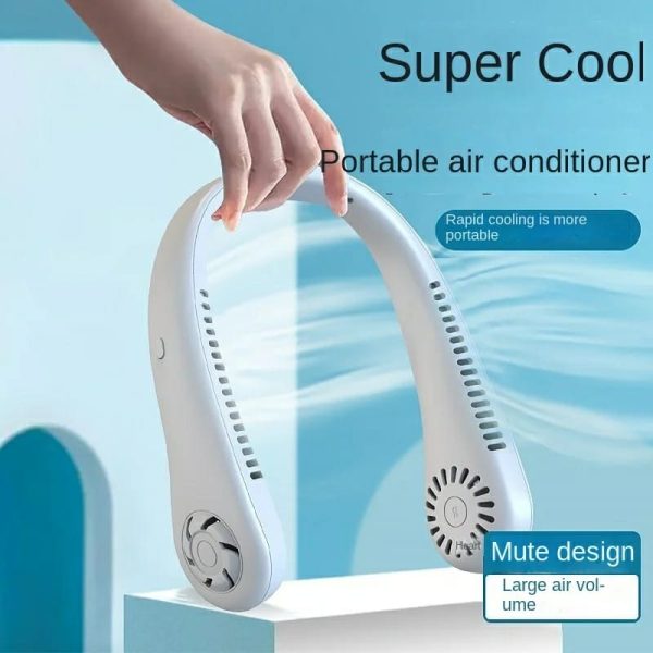 Portable Neck Fan Air Cooler & Purifier… Adjustable 3 Speed And Rechargeable (random Color )