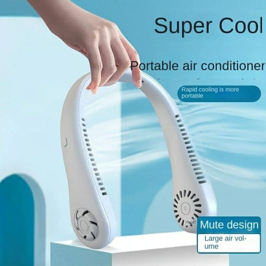 Portable Neck Fan Air Cooler & Purifier… Adjustable 3 Speed And Rechargeable (random Color )