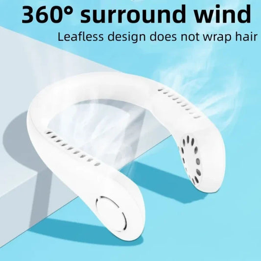 Portable Neck Fan Air Cooler & Purifier… Adjustable 3 Speed And Rechargeable (random Color )