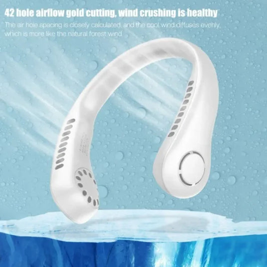 Portable Neck Fan Air Cooler & Purifier… Adjustable 3 Speed And Rechargeable (random Color )