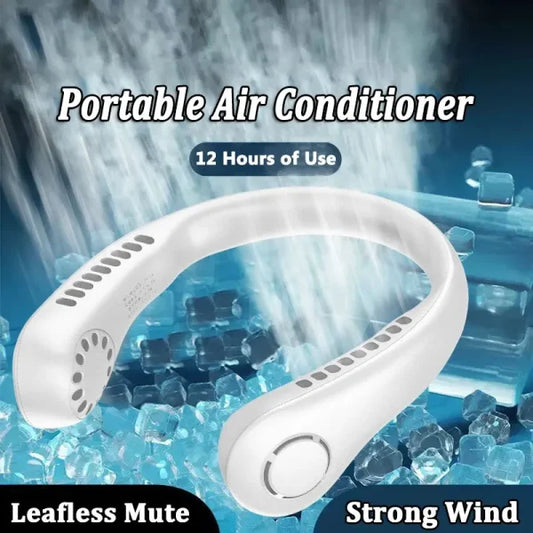 Portable Neck Fan Air Cooler & Purifier… Adjustable 3 Speed And Rechargeable (random Color )