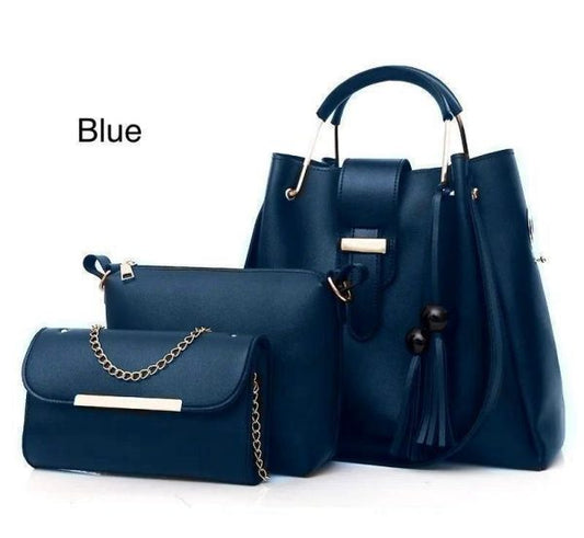 👜 Elegant 3-in-1 Soft Leather Handbag Set – Stylish & Spacious New Collection for Every Occasion!