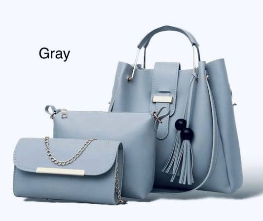 👜 Elegant 3-in-1 Soft Leather Handbag Set – Stylish & Spacious New Collection for Every Occasion!