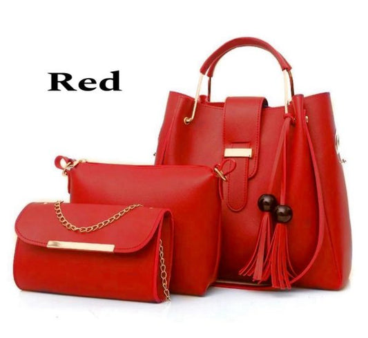 👜 Elegant 3-in-1 Soft Leather Handbag Set – Stylish & Spacious New Collection for Every Occasion!