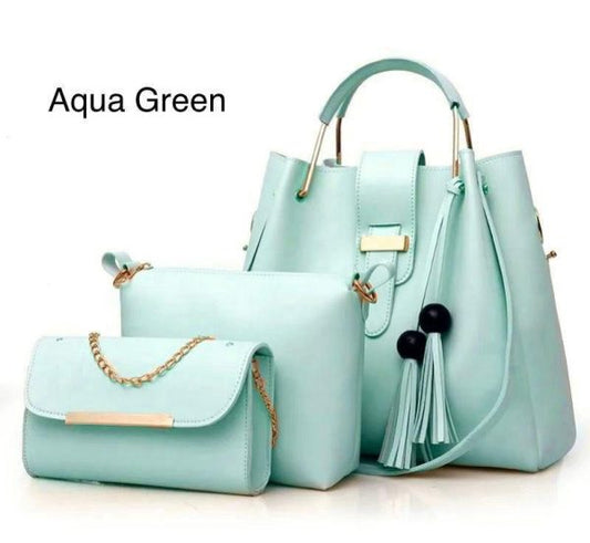 👜 Elegant 3-in-1 Soft Leather Handbag Set – Stylish & Spacious New Collection for Every Occasion!