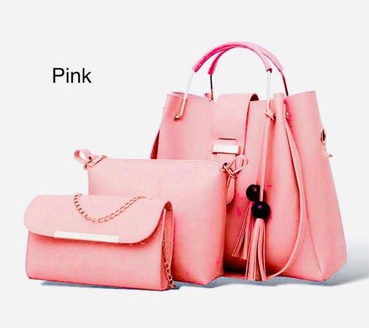 👜 Elegant 3-in-1 Soft Leather Handbag Set – Stylish & Spacious New Collection for Every Occasion!