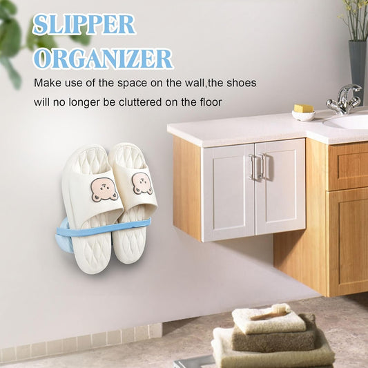 3 In 1 Shoes Rack Wall Mounted Folding Slippers Shoes Bathroom Towel Hanger Organizer Rack In House Shoes Stand Hanging Shelf Rack Holder For Multipurpose Use(random Color)